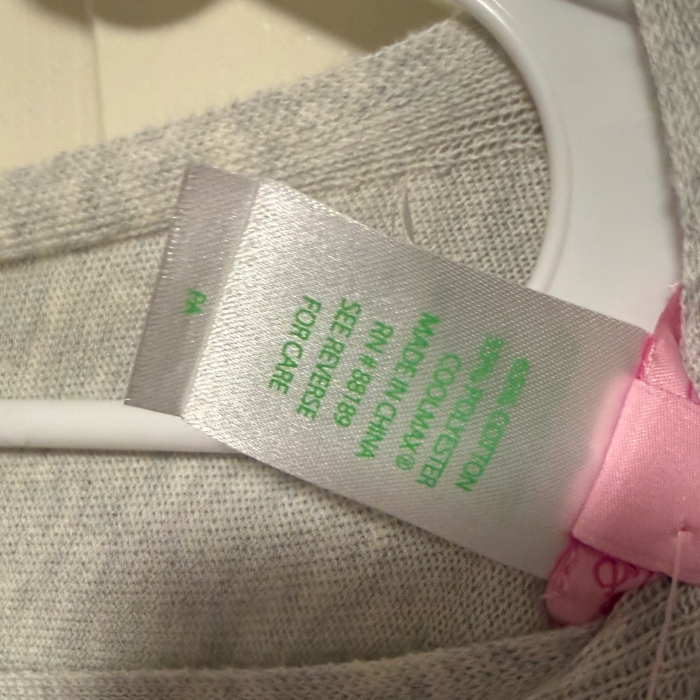 Lilly Pulitzer Lani Wrap Heather Sea Pebble Grey One Size NWT - Picture 5 of 6